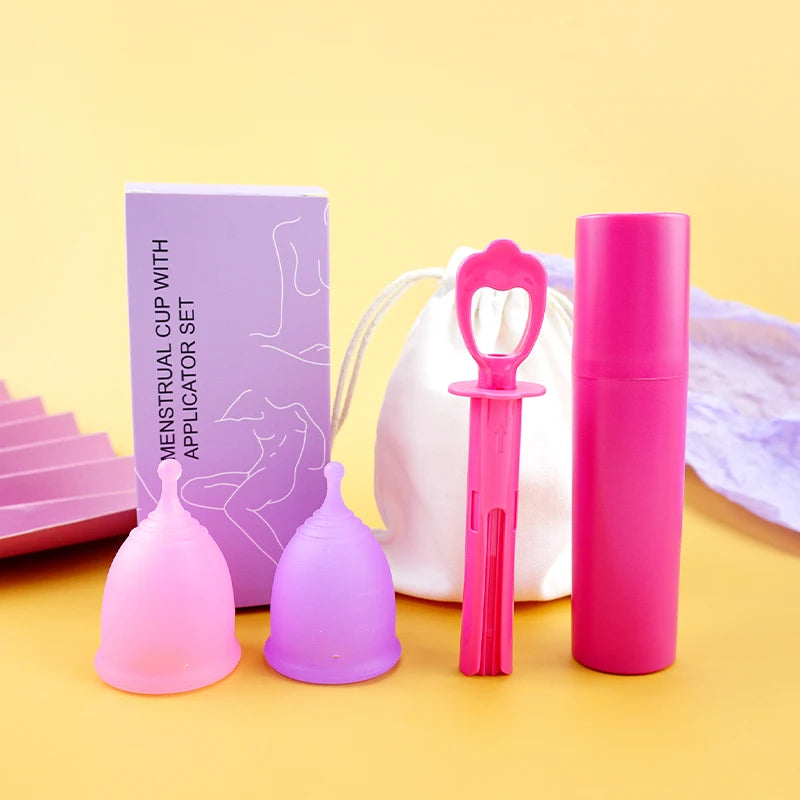 Kit de Coupes Menstruelles – 2 Coupes + Applicateur pour une Insertion Facile