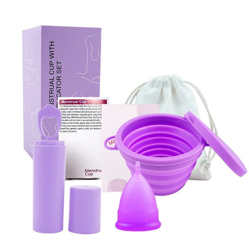 Coupe Menstruelle + Applicateur & Boîte de Stérilisation – Kit d’Hygiène Féminine