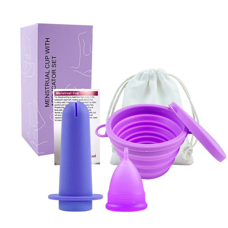 Coupe Menstruelle + Applicateur & Boîte de Stérilisation – Kit d’Hygiène Féminine