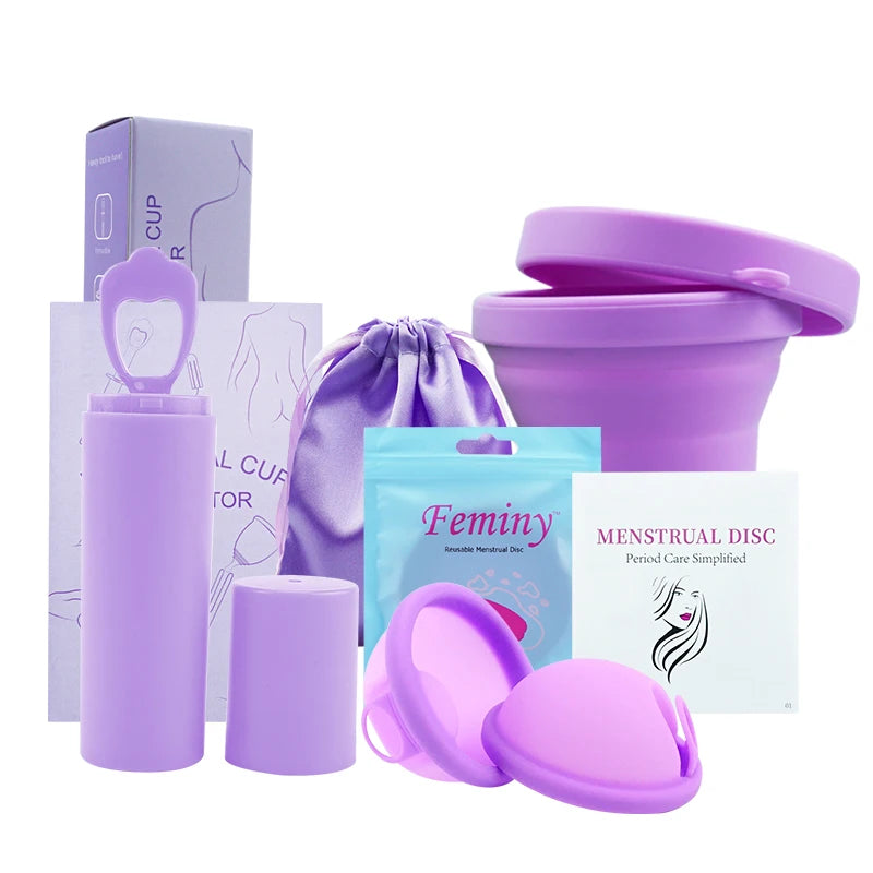 Kit Coupe Menstruelle + Applicateur & Boîte de Stérilisation