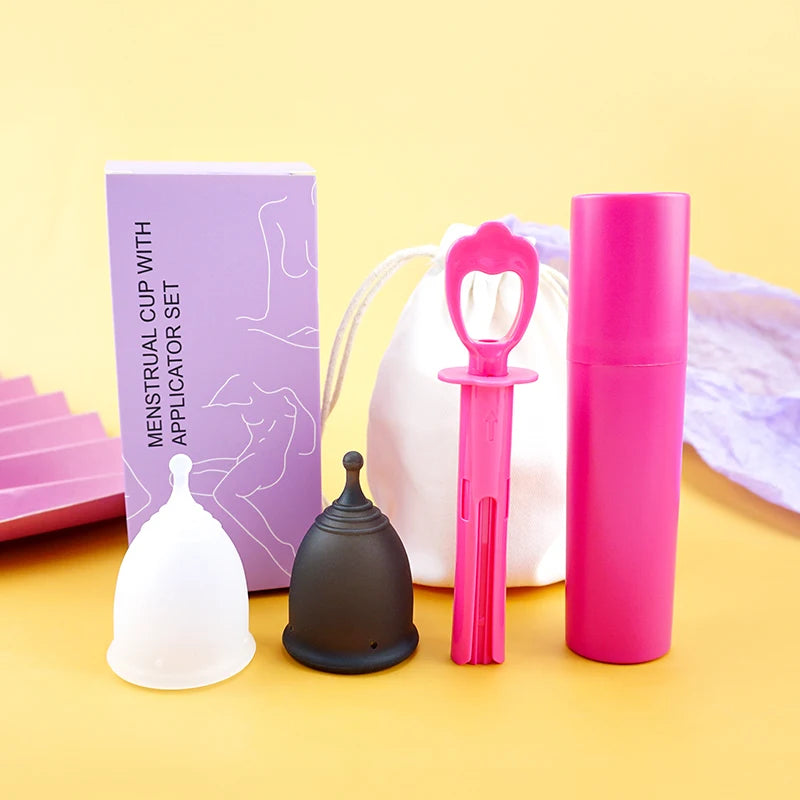 Kit de Coupes Menstruelles – 2 Coupes + Applicateur pour une Insertion Facile