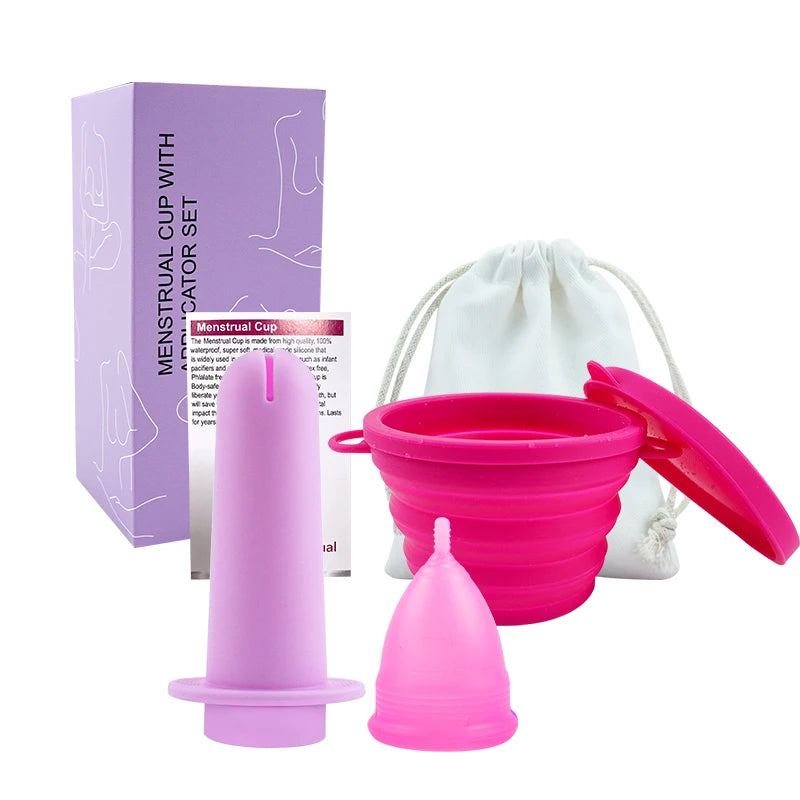 Coupe Menstruelle + Applicateur & Boîte de Stérilisation – Kit d’Hygiène Féminine