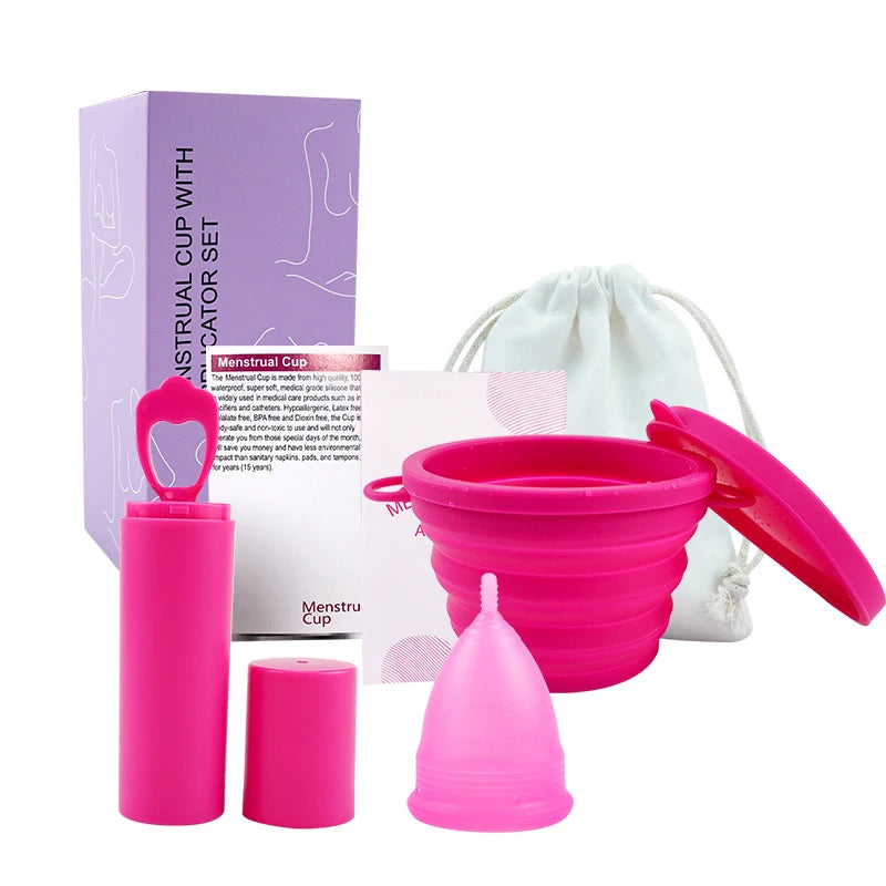 Coupe Menstruelle + Applicateur & Boîte de Stérilisation – Kit d’Hygiène Féminine
