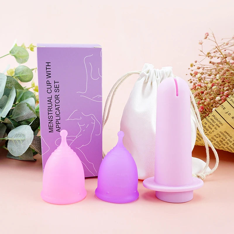Kit de Coupes Menstruelles – 2 Coupes + Applicateur pour une Insertion Facile