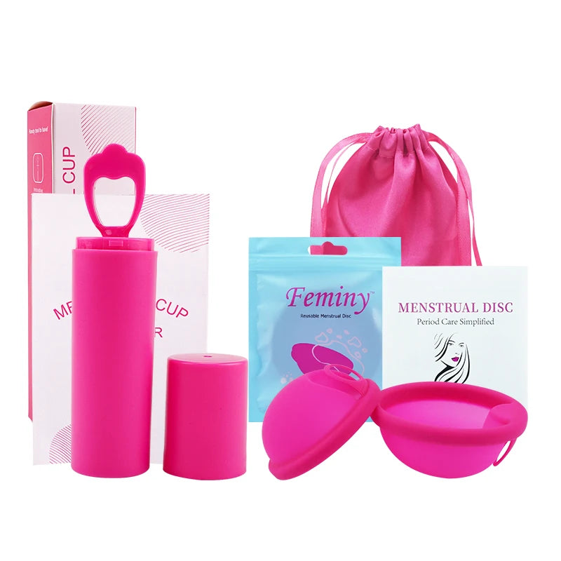 Kit Coupe Menstruelle + Applicateur & Boîte de Stérilisation