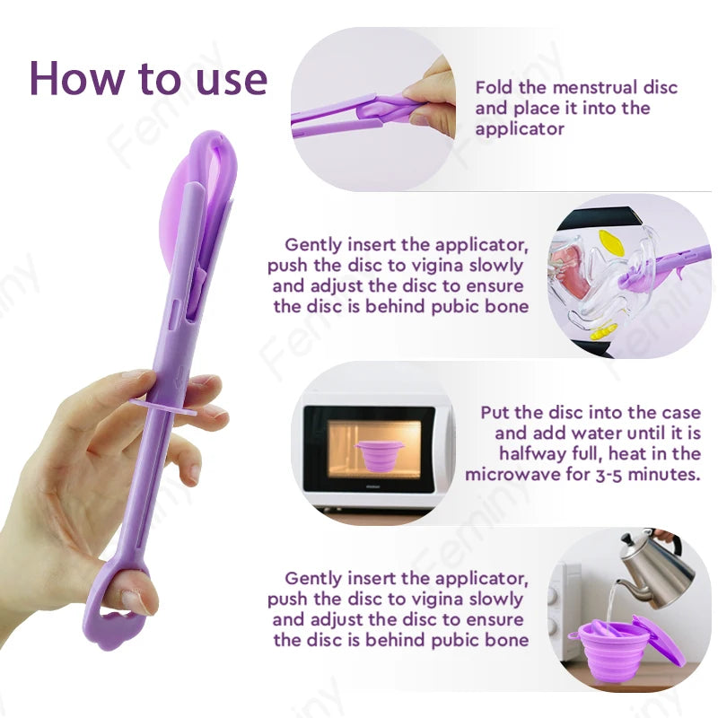 Kit Coupe Menstruelle + Applicateur & Boîte de Stérilisation